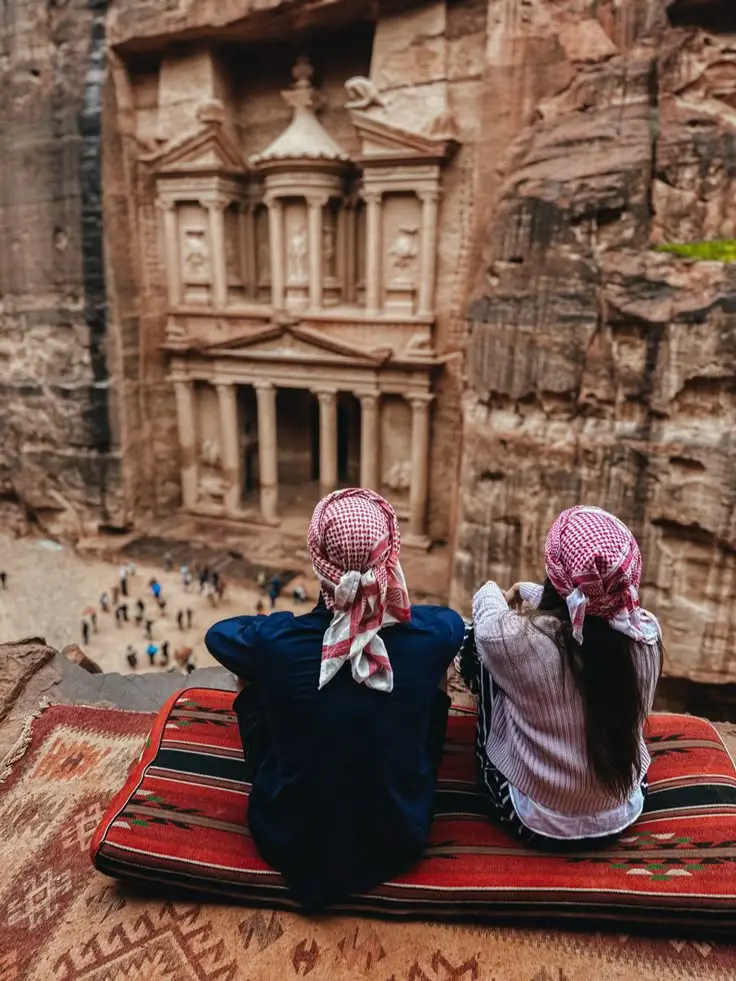 منظر علوي لمدينة البتراء